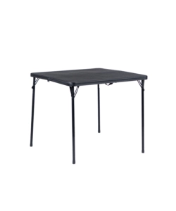 Set da campeggio pieghevole euro garden in polietilene colore nero, 4 sedute e tavolo