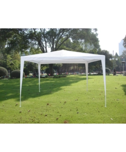 Gazebo da esterno impermeabile euro garden in acciaio colore bianco, 3x3 metri