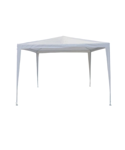 Gazebo da esterno impermeabile euro garden in acciaio colore bianco, 3x3 metri