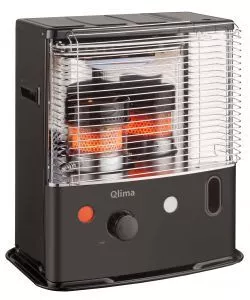 Stufa a combustibile liquido portatile qlima "r 4224 s-tc-2" nero 2,4 kw