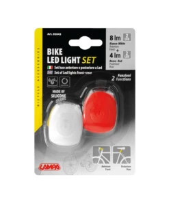 Kit lampeggianti a led per bicicletta lampa anteriore e posteriore in silicone