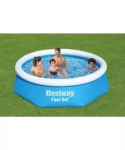 Piscina gonfiabile autoportante rotonda bestway "fast set" con pompa e filtro a cartuccia 244x61 cm  - cod. 57450