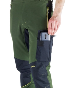 Pantaloni da lavoro dynamic giardiniere verde/nero, tg m - kapriol