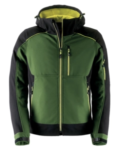 Giacca da lavoro softshell dynamic verde/nero, tg s - kapriol