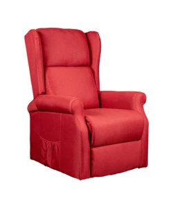 Poltrona con recliner elettrico bellahome 'berg' tessuto bordeaux, 72,5x94x109 cm