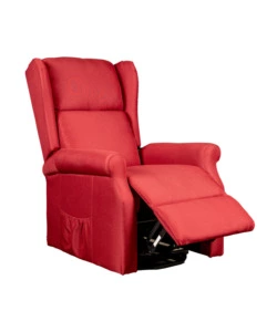 Poltrona con recliner elettrico bellahome "berg" tessuto bordeaux, 72,5x94x109 cm