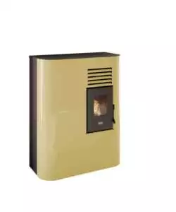 Stufa a pellet slim punto fuoco 'ida' avorio 4,0  kw