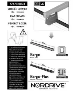 Kit attacchi per barre auto portatutto citroen jumper, fiat ducato, peugeot  n30023