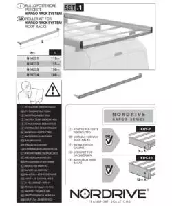 Rullo posteriore per ceste kargo rack system - r115 - 115 cm  n10231