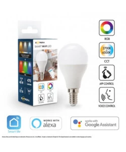 Lampadina "minisfera" smart rgb+cct, 40w e14