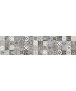 Paraschizzi adesivo in pvc azulejos antichi, 260x60 cm