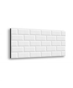 Paraschizzi cucina Alluminio Paraschizzi in Alluminio White Bricks 48x72