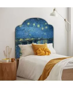 Testiera adesiva 'van gogh rodano' per letto singolo, 78x95 cm