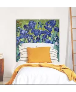 Testiera adesiva 'van gogh irises' per letto singolo, 78x95 cm