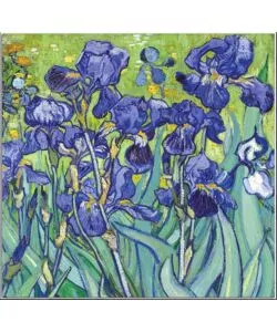 Testiera adesiva "van gogh irises" per letto singolo, 78x95 cm