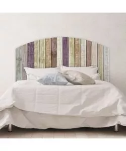 Testiera adesiva 'mixed wood' per letto matrimoniale, 78x165 cm