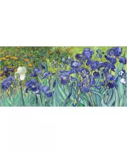 Testiera adesiva "van gogh irises" per letto matrimoniale, 78x165 cm