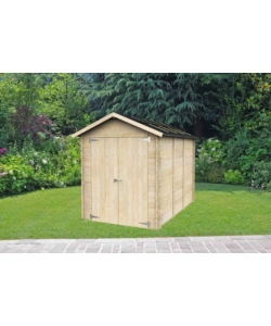 Casetta in legno da giardino alce "fiamma" con doppia porta 178x273x226 cm