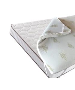 Topper singolo in memory foam con aloe, 80x190x5 cm