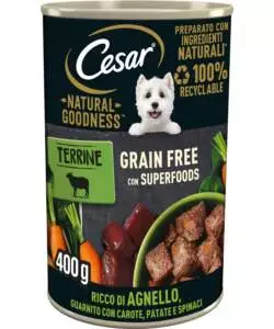 Cesar - umido per cani agnello e carote 400 gr