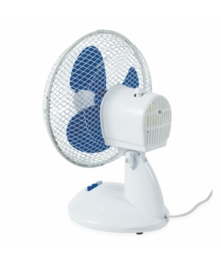 Ventilatore da tavolo bianco con lame, 25 w 23cm