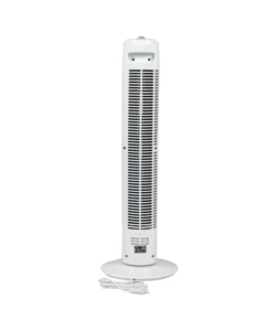 Ventilatore bianco a torretta con timer, 45 w