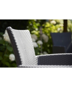 Poltrona da giardino "iowa dining chair" con cuscino colore grafite, 89x60x62 cm - keter