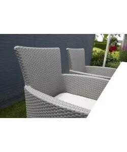 Poltrona da giardino "iowa dining chair" con cuscino colore cappuccino, 89x60x62 cm - keter