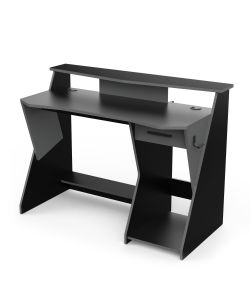 Scrivania Gaming 145x65x89 cm con Accessori Portaoggetti in Legno Nero –  acquista su Giordano Shop