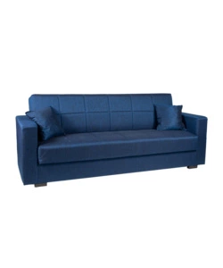 Divano letto 'nora' 3 posti blu, 212x80x87 cm