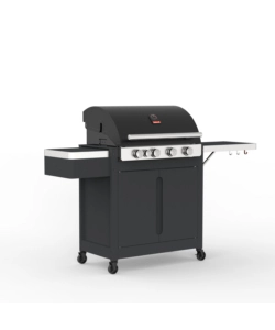 Barbecue a gas 4 fuochi con bruciatore laterale a infrarossi e telo di copertura in omaggio stella 4311 - barbecook