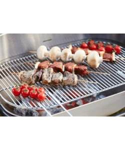 Barbecue a carbonella barbecook "loewy 55" in acciaio inox, 55x33 cm