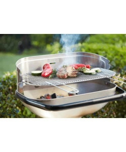 Barbecue a carbonella barbecook "loewy 55" in acciaio inox, 55x33 cm