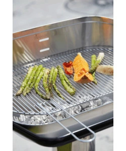 Barbecue a carbonella barbecook "loewy 55" in acciaio inox, 55x33 cm