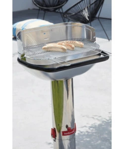 Barbecue a carbonella barbecook "loewy 55" in acciaio inox, 55x33 cm