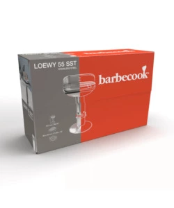 Barbecue a carbonella barbecook "loewy 55" in acciaio inox, 55x33 cm