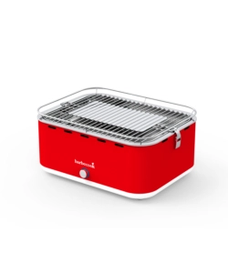 Barbecue a carbonella portatile da tavolo barbecook 'carlo' rosso, 38,5x28,5 cm