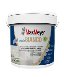 Pittura murale lavabile subito bianco a+ ad alta copertura, 10 litri - max meyer