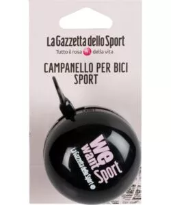 Campanello per bicicletta gazzetta dello sport nero, diametro 60 mm