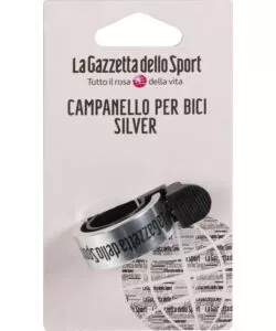 Campanello per bicicletta gazzetta dello sport silver, diametro 22,2 cm