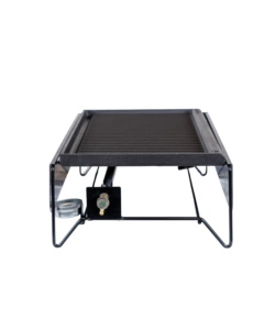 Barbecue a gas da appoggio mini nero, 62x42x22 cm - arnold