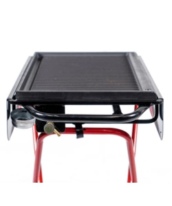 Barbecue a gas pieghevole con ruote nero e rosso,  73x43x74 cm - arnold