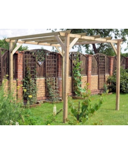 Pergola da esterno libera 'eco' in legno di pino, 300x300 cm