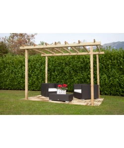 Pergola autoportante da esterno in legno, 300x400 cm