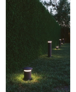 Palo led "bitt" corten 27,5x20,9 cm , 10w