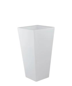 Vaso da giardino 'geco' bianco 38x38x90 cm, 1xe27