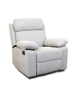 Poltrona recliner manuale 'annika' in tessuto grigio, 92x93x101 cm