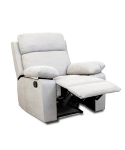 Poltrona recliner manuale "annika" in tessuto grigio, 92x93x101 cm