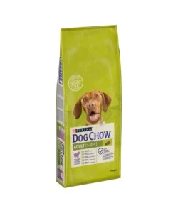 Crocchette per cani purina 'dog chow' adulto di tutte le taglie con agnello 14 kg