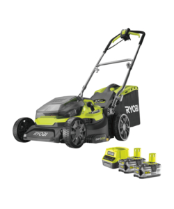 Tagliaerba ibrido a batteria ed elettrico ry18lmh37a-250 con 2 batterie 5ah/18v incluse - ryobi